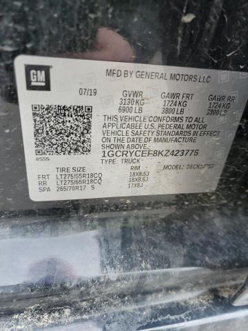2019 CHEVROLET SILVERADO - 1GCRYCEF8KZ423776