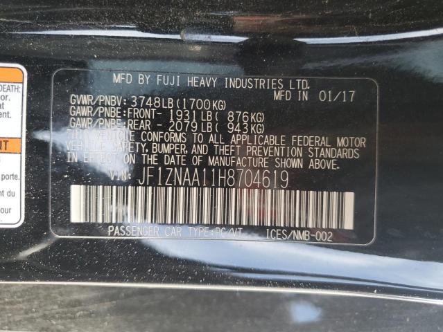 2017 TOYOTA 86 BASE JF1ZNAA11H8704619