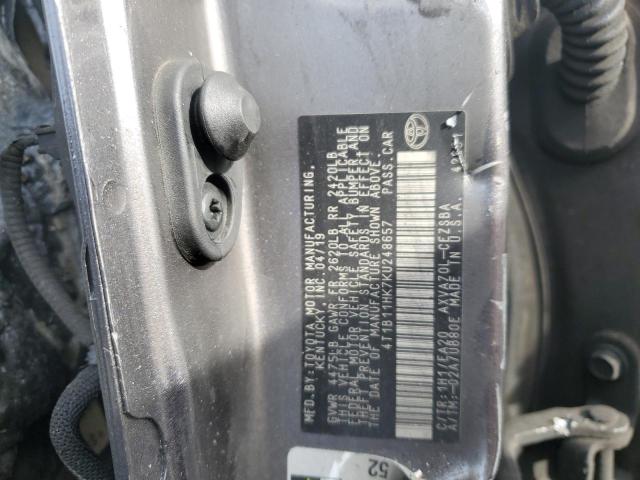 2019 TOYOTA CAMRY L - 4T1B11HK7KU248657