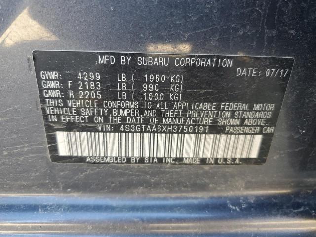 2017 SUBARU IMPREZA - 4S3GTAA6XH3750191