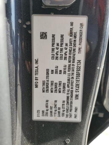 2025 TESLA MODEL 3 - 5YJ3E1ET6SF932134