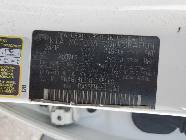 2016 KIA OPTIMA LX - KNAGT4L31G5095360