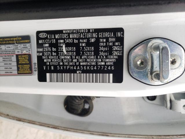 2019 KIA SORENTO EX - 5XYPH4A56KG477246