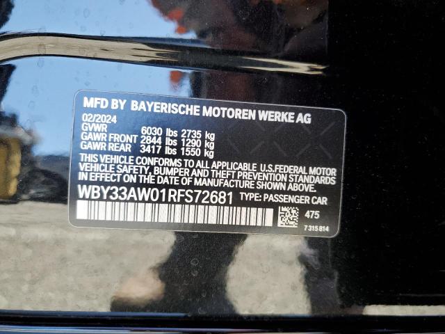 2024 BMW I4 M50 WBY33AW01RFS72681