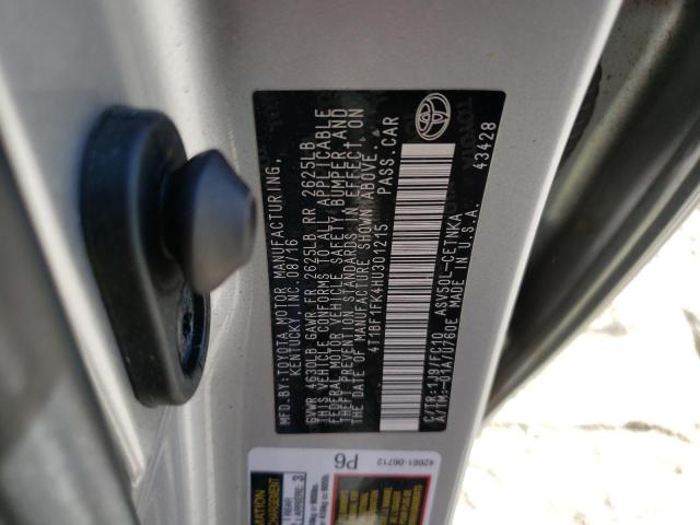 2017 TOYOTA CAMRY LE - 4T1BF1FK4HU301215