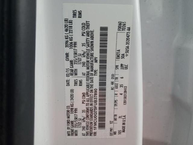 2015 FORD ESCAPE SE - 1FMCU0G75FUB37890