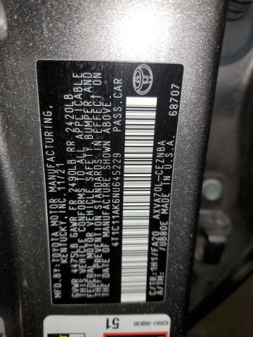 2022 TOYOTA CAMRY LE - 4T1C11AK6NU645229