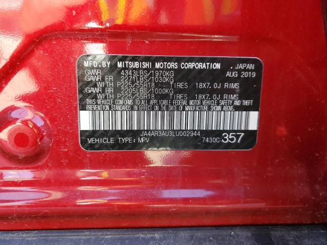2020 MITSUBISHI OUTLANDER - JA4AR3AU3LU002944
