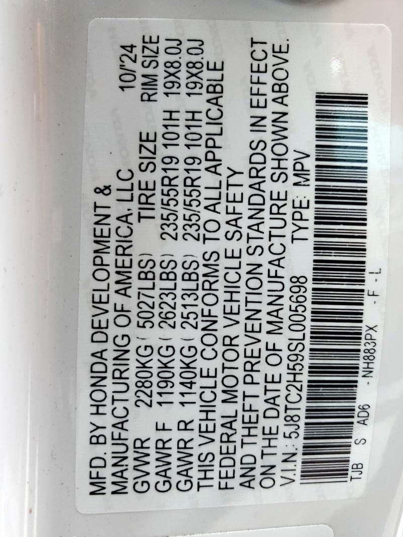 2025 ACURA RDX TECHNO - 5J8TC2H59SL005698
