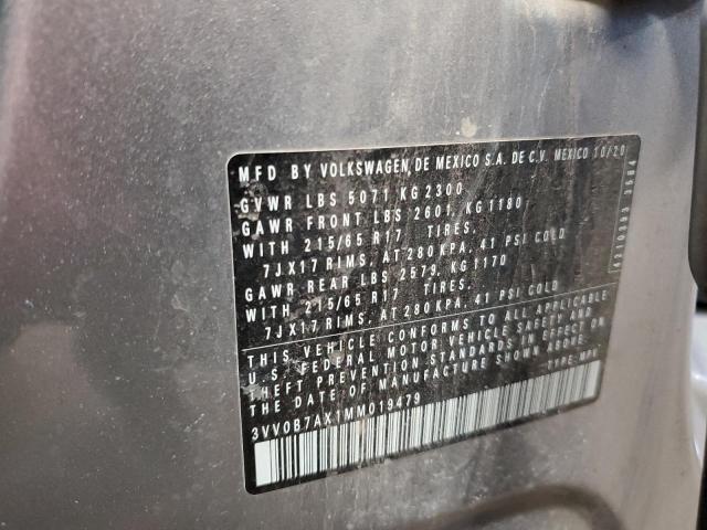 2021 VOLKSWAGEN TIGUAN S - 3VV0B7AX1MM019479
