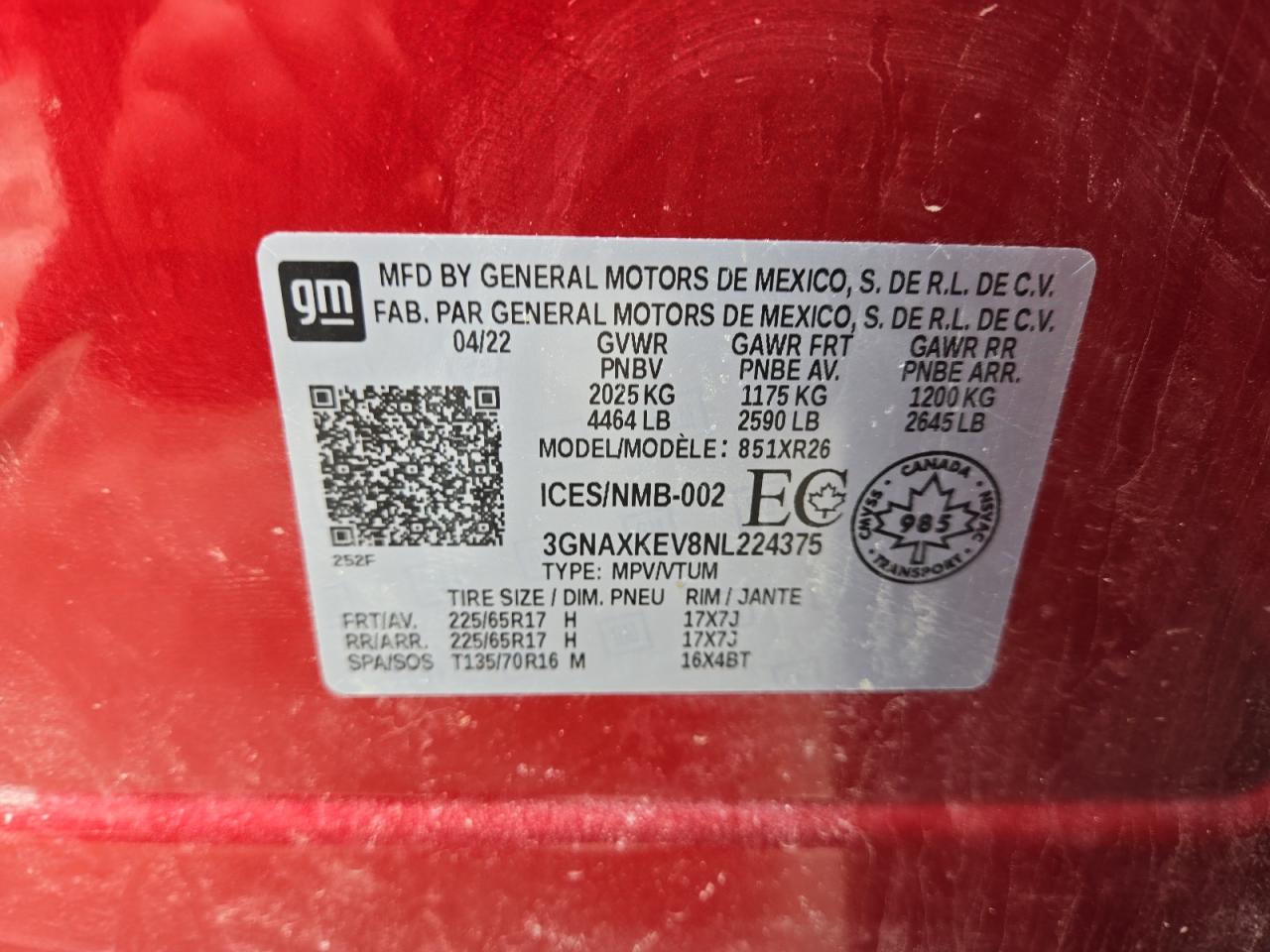 CHEVROLET EQUINOX LT