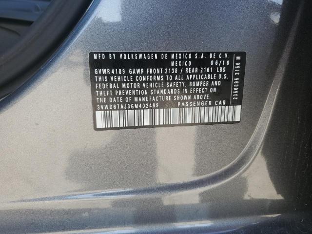 2016 VOLKSWAGEN JETTA SE - 3VWD67AJ3GM402499