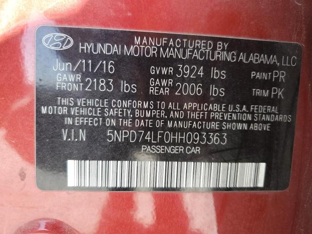 2017 HYUNDAI ELANTRA SE - 5NPD74LF0HH093363