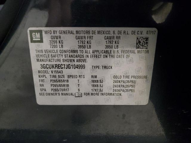 2018 CHEVROLET SILVERADO - 3GCUKREC7JG104999
