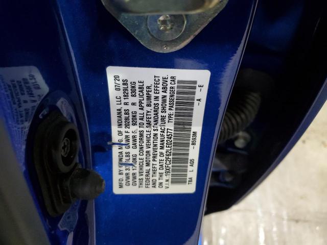 2020 HONDA CIVIC LX - 19XFC2F62LE024577