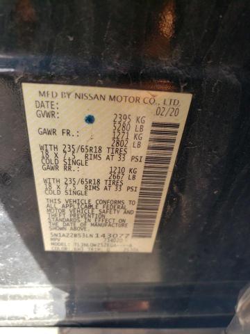 2020 NISSAN MURANO SV - 5N1AZ2BS3LN143077