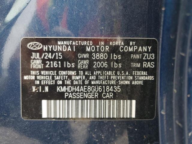 2016 HYUNDAI ELANTRA SE - KMHDH4AE8GU618435