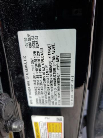 2021 HONDA PILOT SE 5FNYF6H24MB029437