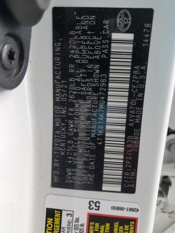 2021 TOYOTA CAMRY XSE - 4T1K61AK7MU472963