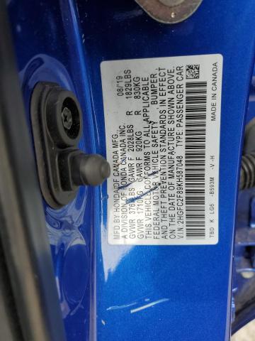 2019 HONDA CIVIC SPOR - 2HGFC2F89KH587048