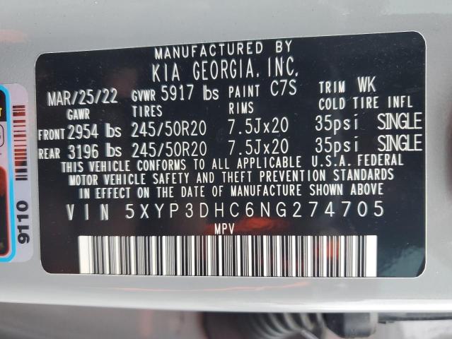 2022 KIA TELLURIDE - 5XYP3DHC6NG274705