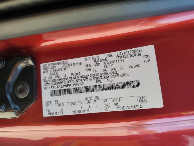 2015 FORD F150 SUPER - 1FTEX1EP9FKD99789
