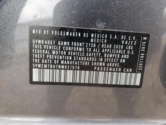 2022 VOLKSWAGEN JETTA S - 3VWCM7BU7NM021570