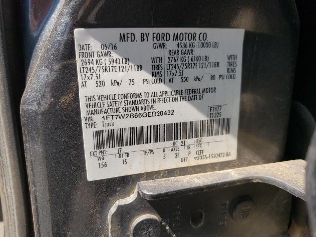 2016 FORD F250 SUPER - 1FT7W2B66GED20432