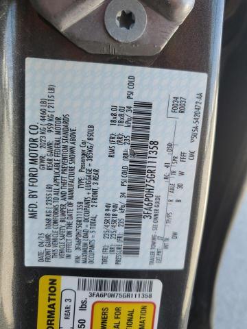 2016 FORD FUSION SE - 3FA6P0H75GR111358