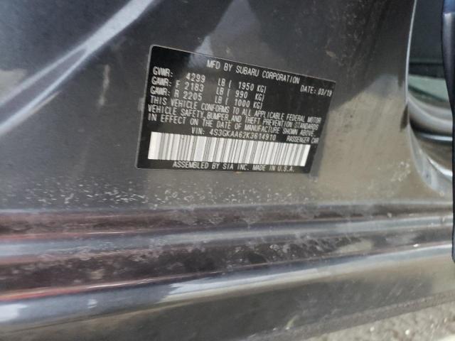2019 SUBARU ALL OTHER 4S3GKAA62K3614910