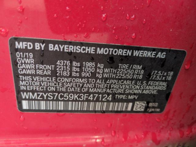 2019 MINI COOPER COU - WMZYS7C59K3F47124
