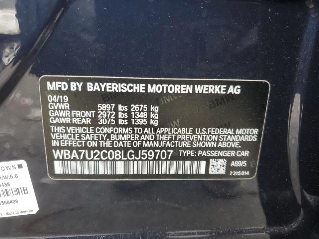 2020 BMW 750 XI - WBA7U2C08LGJ59707