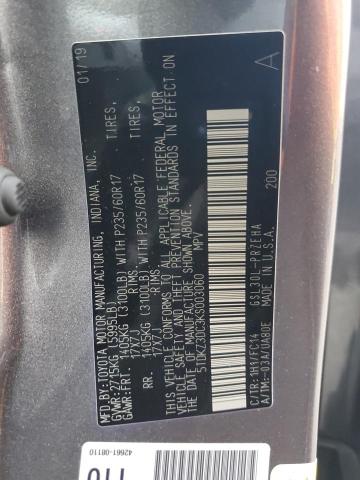 2019 TOYOTA SIENNA LE - 5TDKZ3DC3KS003060