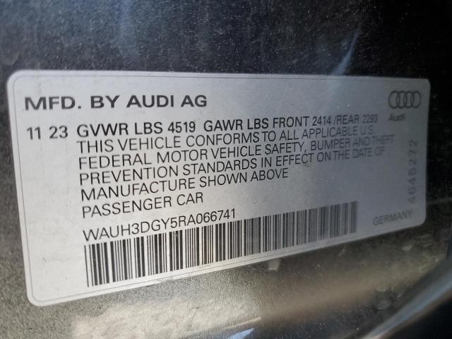 2024 AUDI S3 PREMIUM WAUH3DGY5RA066741