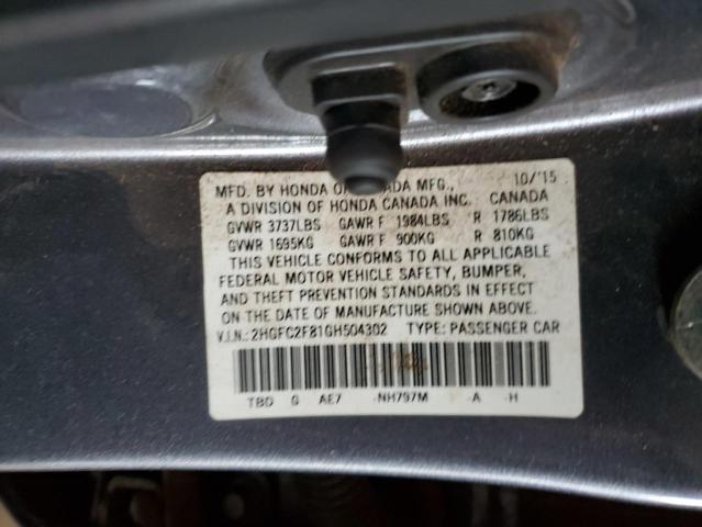 2016 HONDA CIVIC EX - 2HGFC2F81GH504302