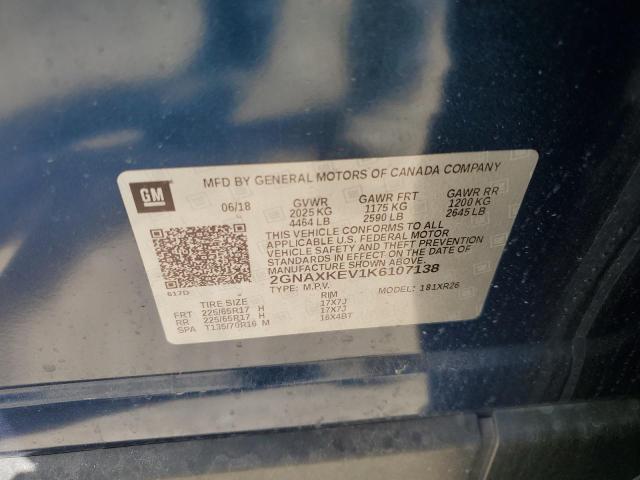 2019 CHEVROLET EQUINOX LT - 2GNAXKEV1K6107138