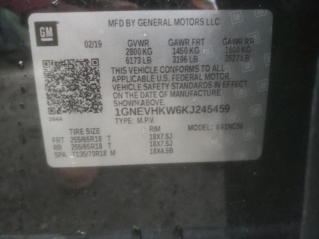 2019 CHEVROLET TRAVERSE L - 1GNEVHKW6KJ245459