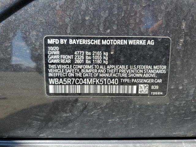 2021 BMW 330XI - WBA5R7C04MFK51040