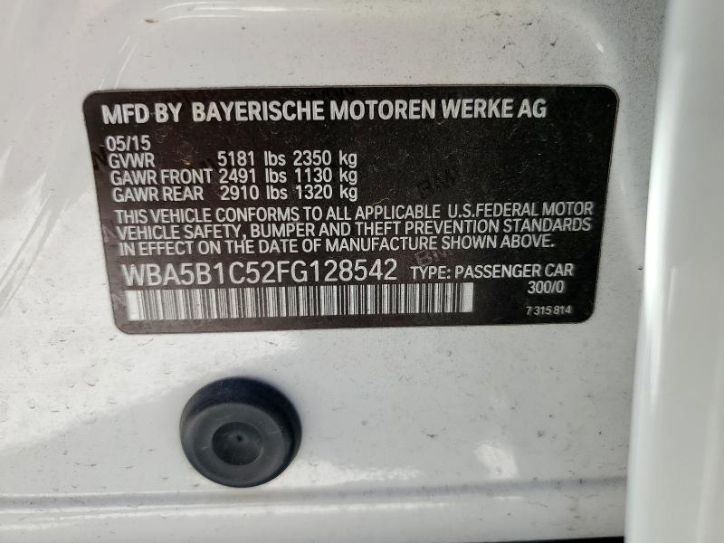 2015 BMW 535 I WBA5B1C52FG128542