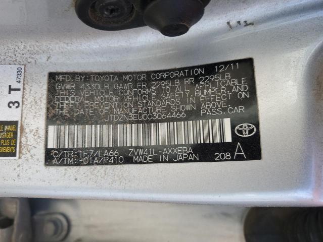 2012 TOYOTA PRIUS V - JTDZN3EU0C3064466
