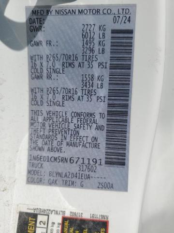 2024 NISSAN FRONTIER S - 1N6ED1CM5RN671191