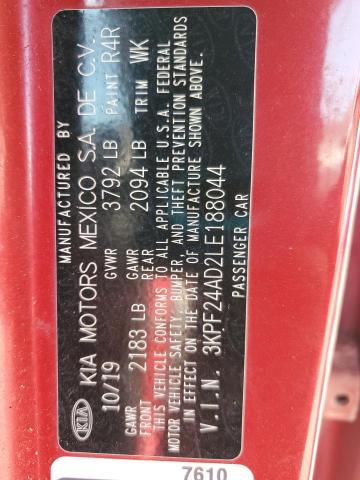 2020 KIA FORTE FE - 3KPF24AD2LE188044
