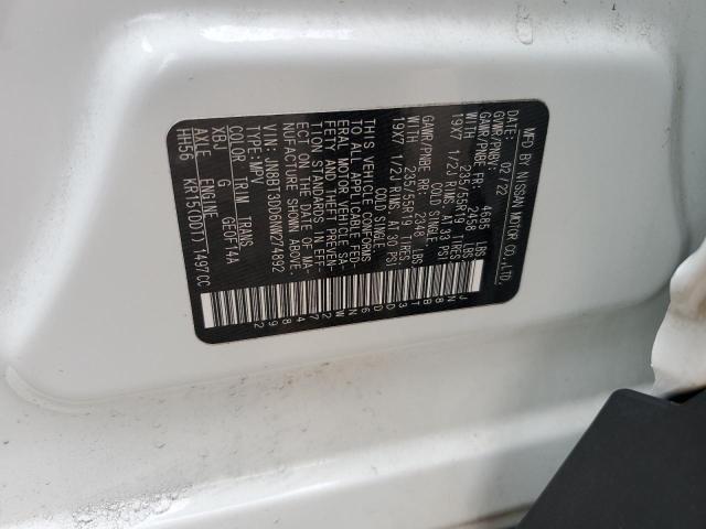 2022 NISSAN ROGUE PLAT JN8BT3DD6NW274892