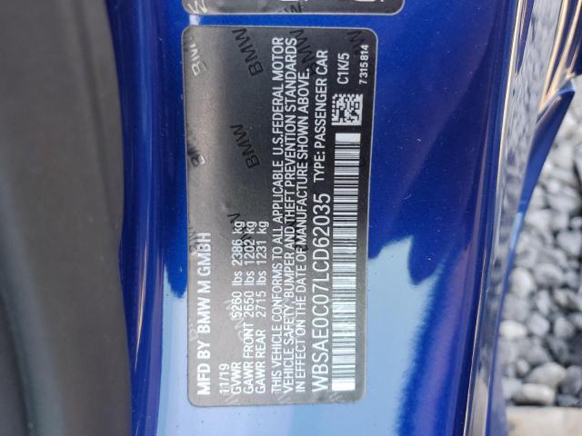 2020 BMW M8 WBSAE0C07LCD62035