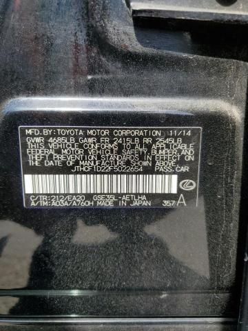 2015 LEXUS IS 250 JTHCF1D22F5022654