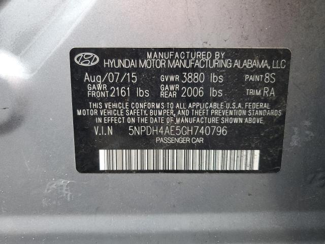 2016 HYUNDAI ELANTRA SE - 5NPDH4AE5GH740796