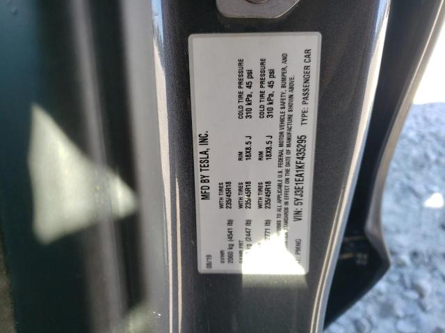 2019 TESLA MODEL 3 - 5YJ3E1EA1KF435295