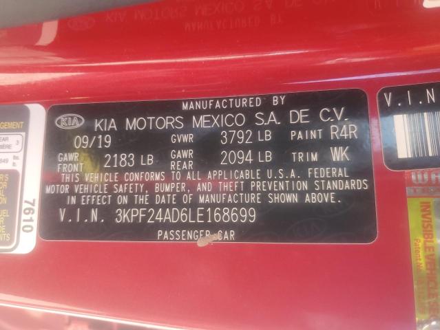 2020 KIA FORTE FE - 3KPF24AD6LE168699