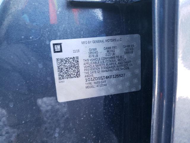 2019 CHEVROLET MALIBU LT - 1G1ZD5ST4KF125527