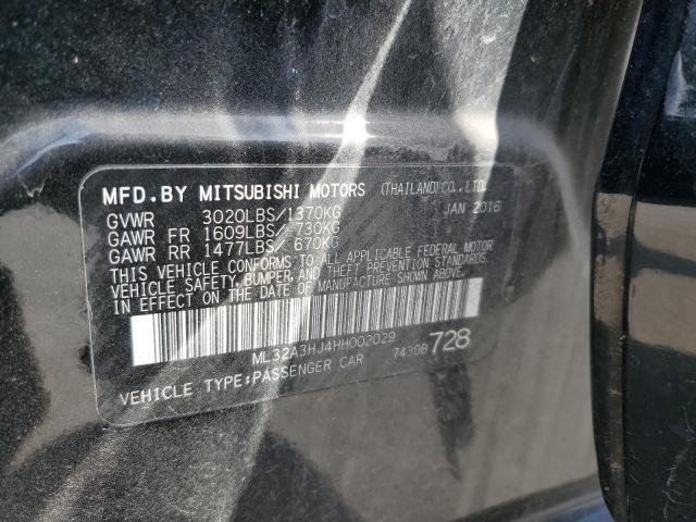 2017 MITSUBISHI MIRAGE ES - ML32A3HJ4HH002029